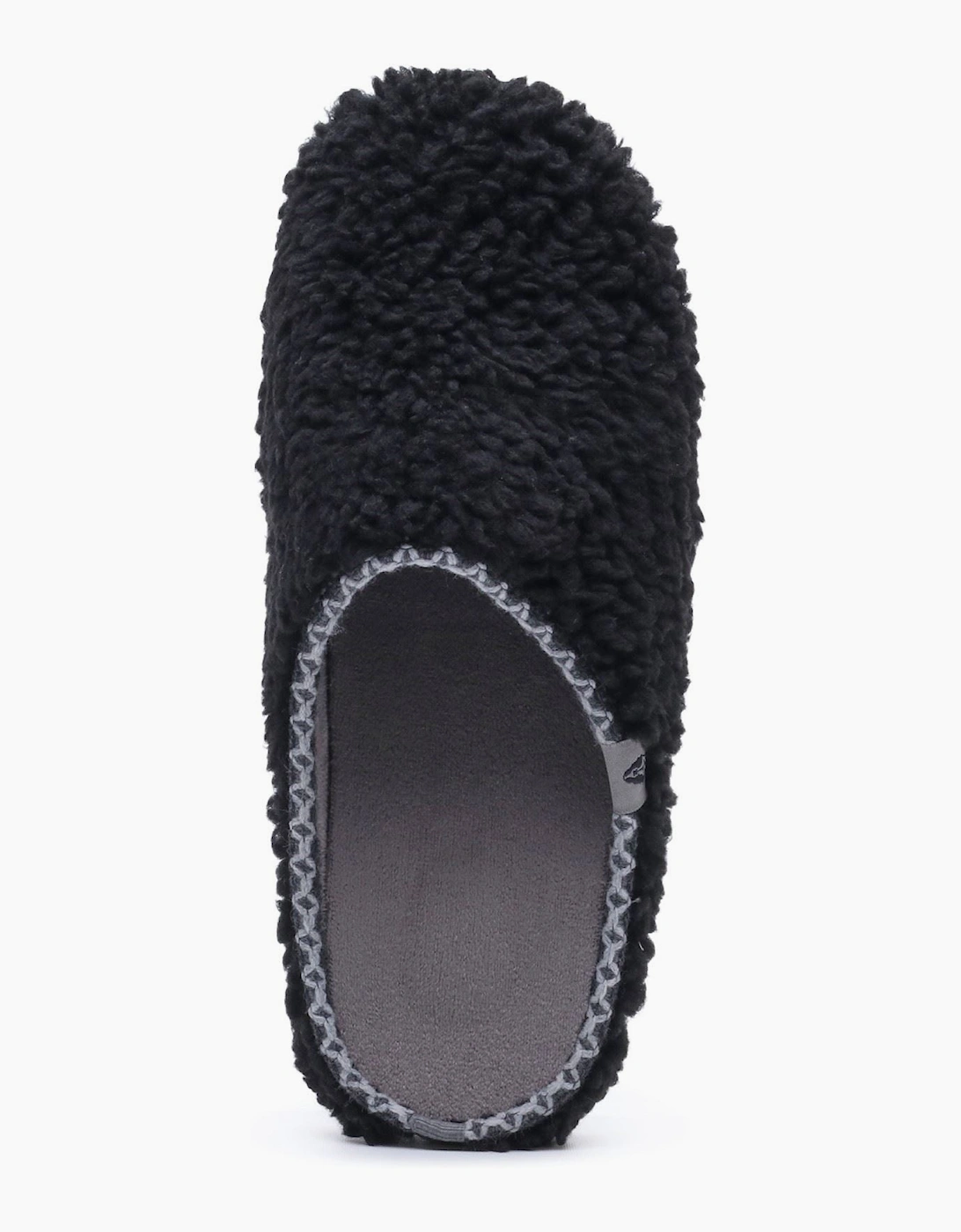 Hush Puppies Good Teddy Polyester Men's BLACK Slippers