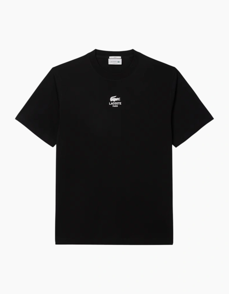 Lacoste Mens T Shirt TH2739 Signature Print Classic Fit Crew Neck Summer Tee