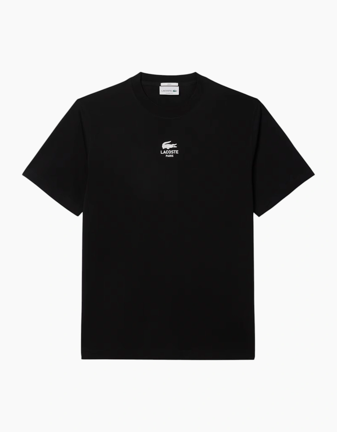 Lacoste Mens T Shirt TH2739 Signature Print Classic Fit Crew Neck Summer Tee