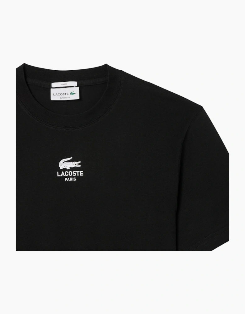 Lacoste Mens T Shirt TH2739 Signature Print Classic Fit Crew Neck Summer Tee
