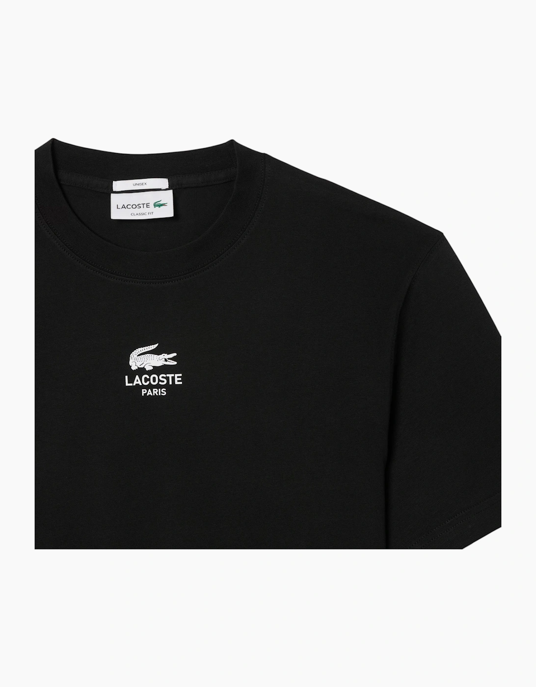 Lacoste Mens T Shirt TH2739 Signature Print Classic Fit Crew Neck Summer Tee
