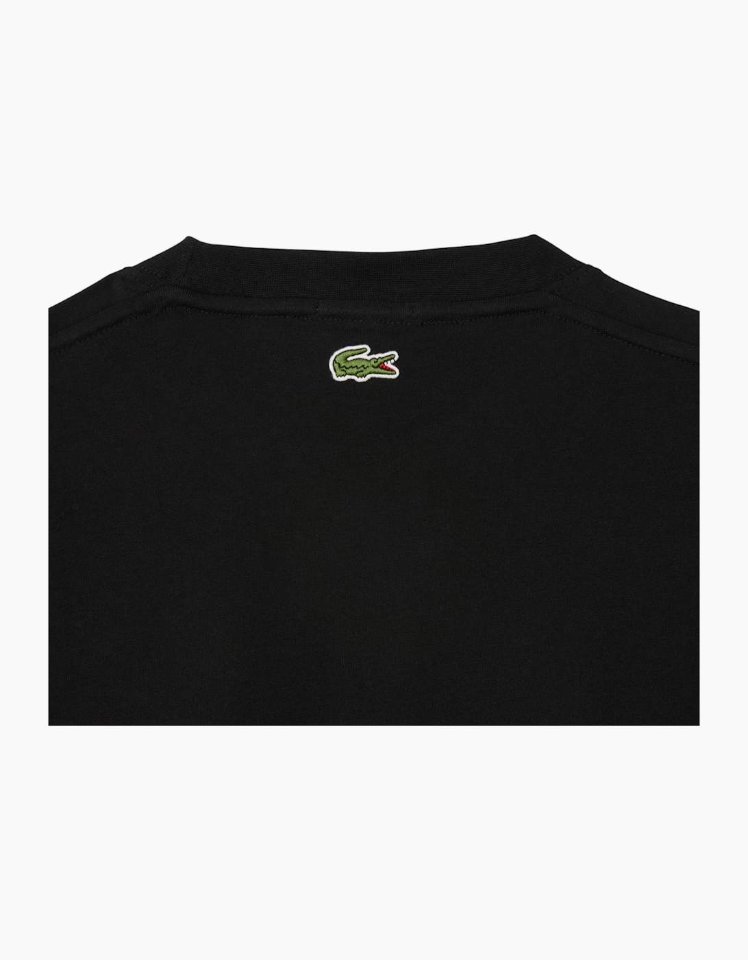 Lacoste Mens T Shirt TH2739 Signature Print Classic Fit Crew Neck Summer Tee
