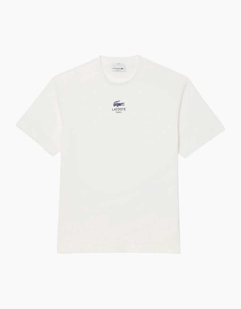 Lacoste Mens T Shirt TH2739 Signature Print Classic Fit Crew Neck Summer Tee