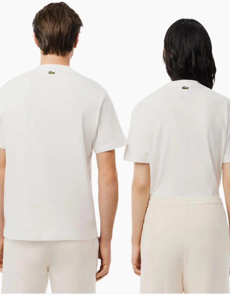 Lacoste Mens T Shirt TH2739 Signature Print Classic Fit Crew Neck Summer Tee
