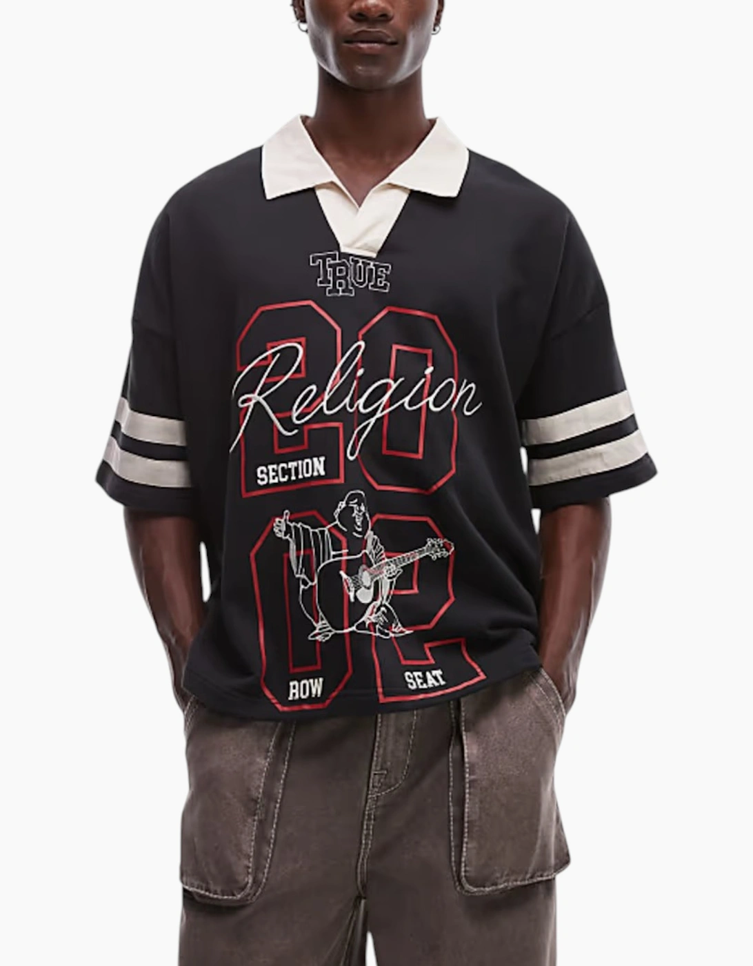 True Religion Mens Polo Shirts Short Sleeve Top