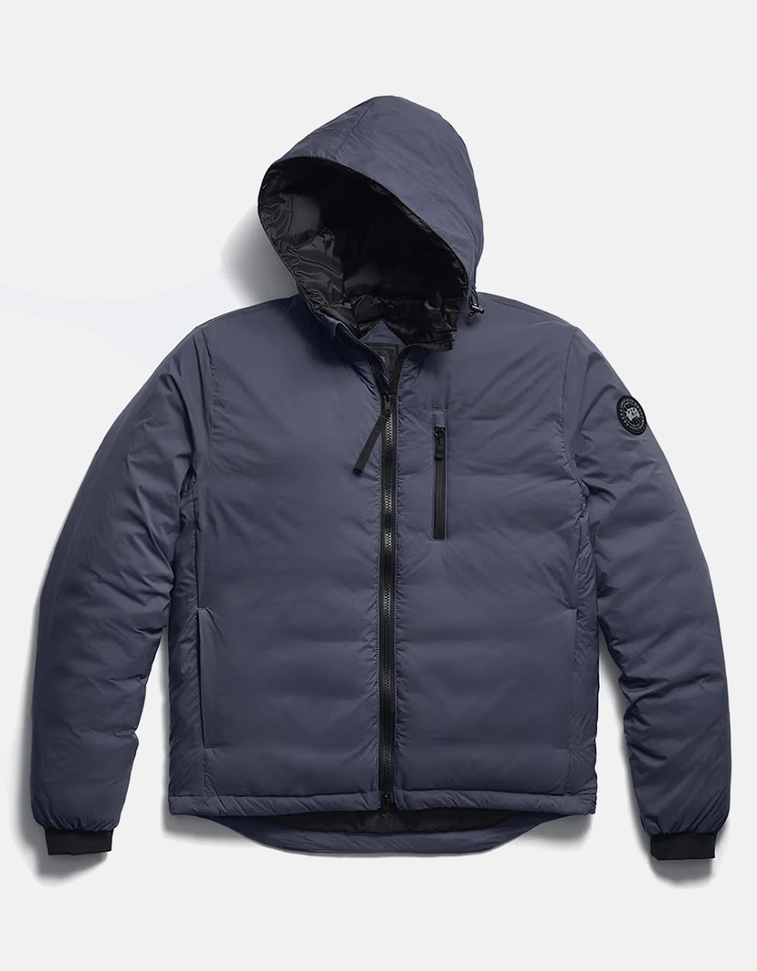Lodge Hooded Jacket Black Disc Blue
