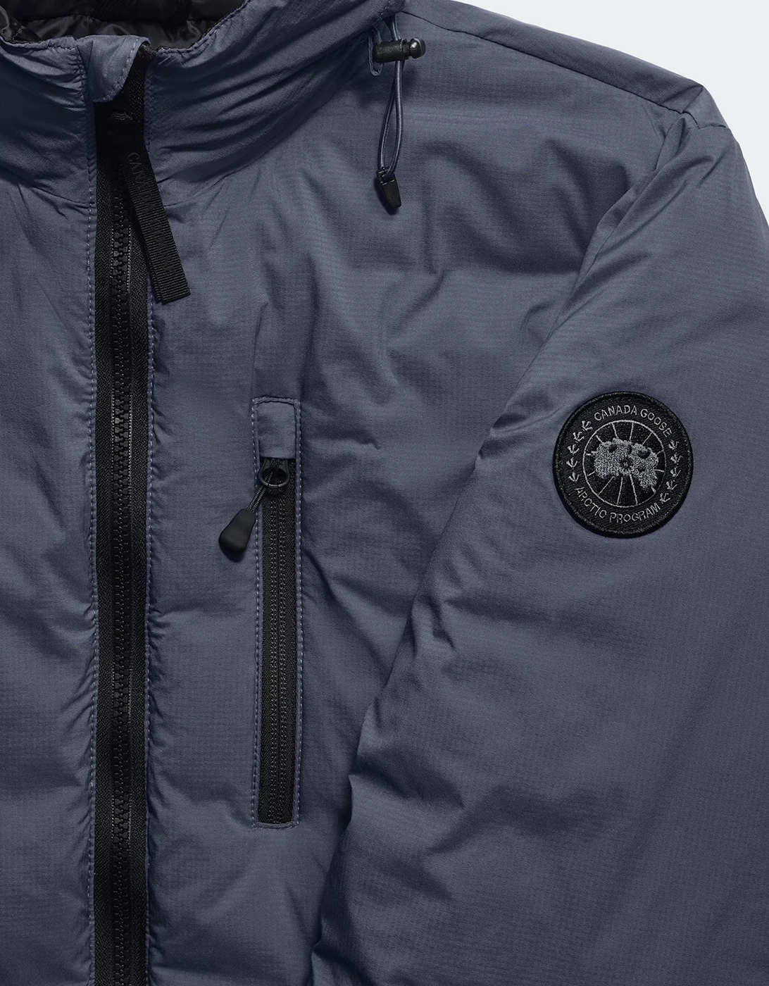 Lodge Hooded Jacket Black Disc Blue