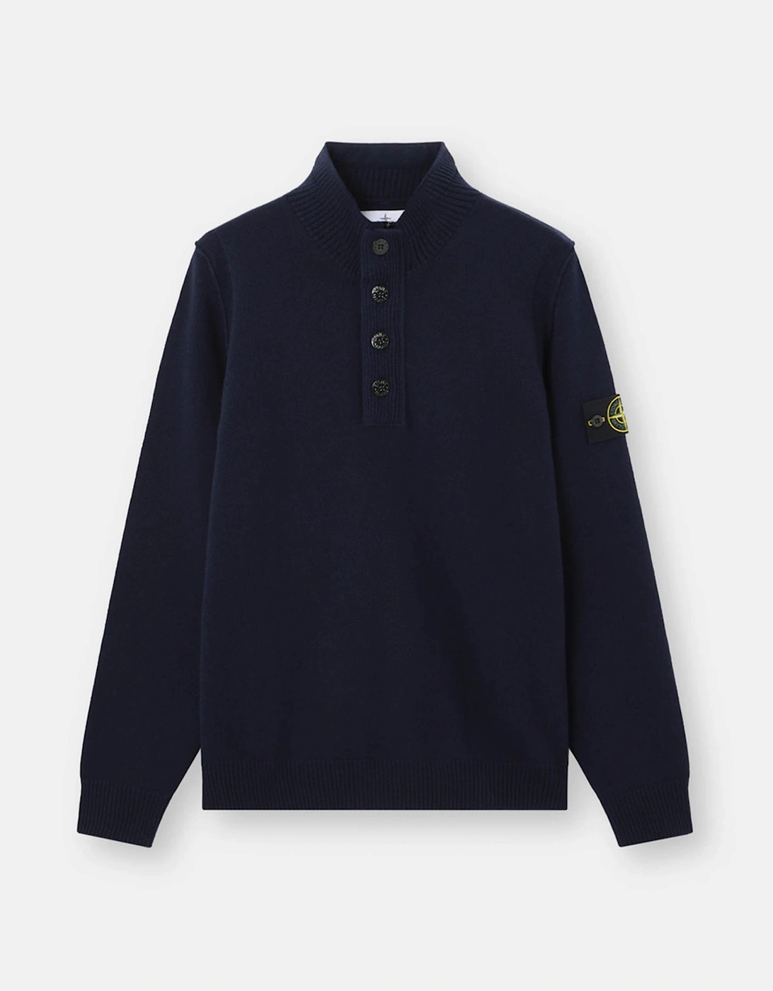 Stone Island Men's Navy Button Thru 5100040 Sweater - Size 42