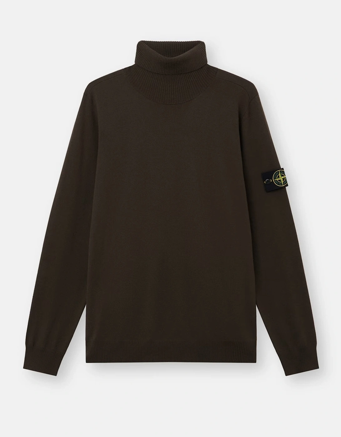 Stone Island Men's Brown Wool 5100025 T-Neck Sweater - Size Xx