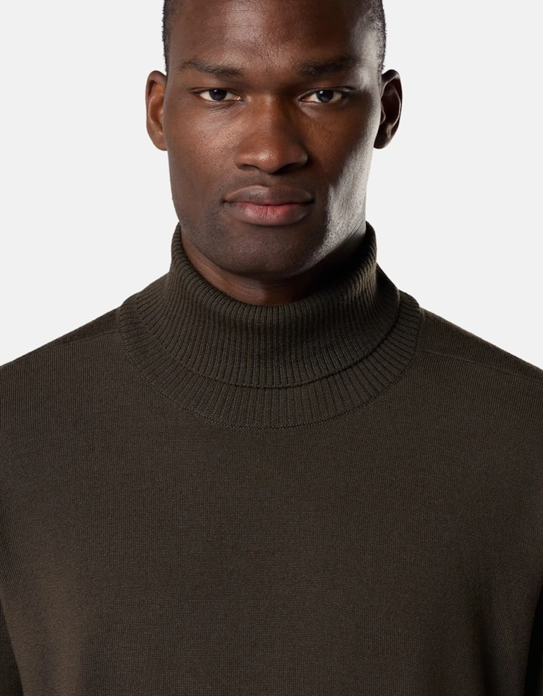 Wool 5100025 T-Neck Sweater Brown