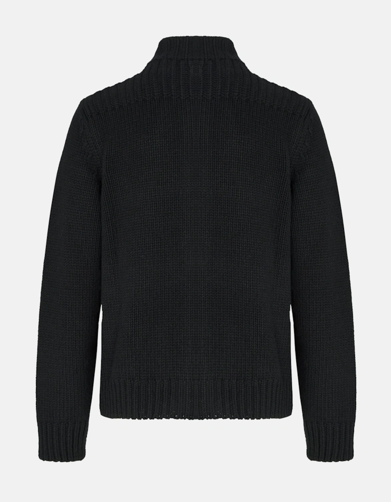 Lamsbwool GRS Button Lens Sweater Black