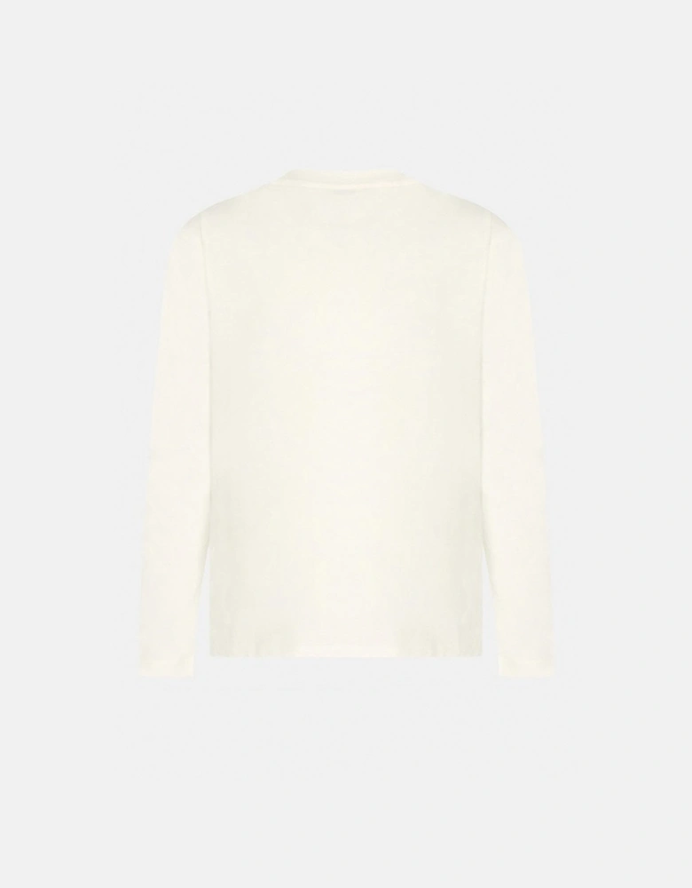 Kids Ls Triple Logo T-Shirt White
