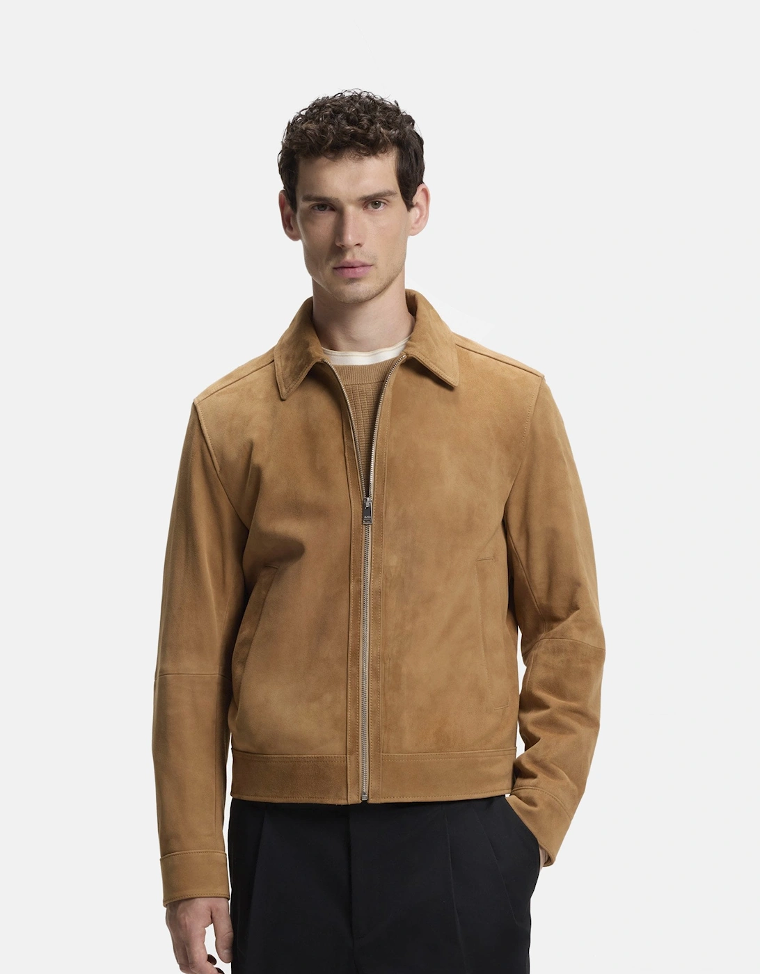H Malbano 7 Leather Jacket Tan