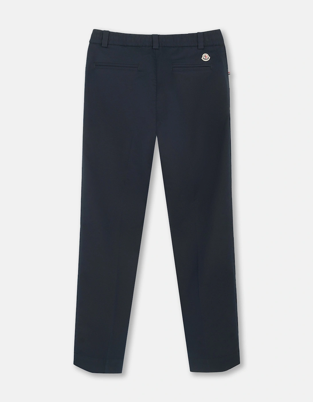 Straight Leg Cotton Trousers Navy