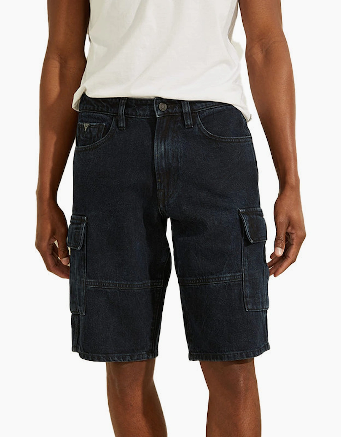 Guess Men's GUESS Mens Cargo Shorts Casual Summer Pant - Navy