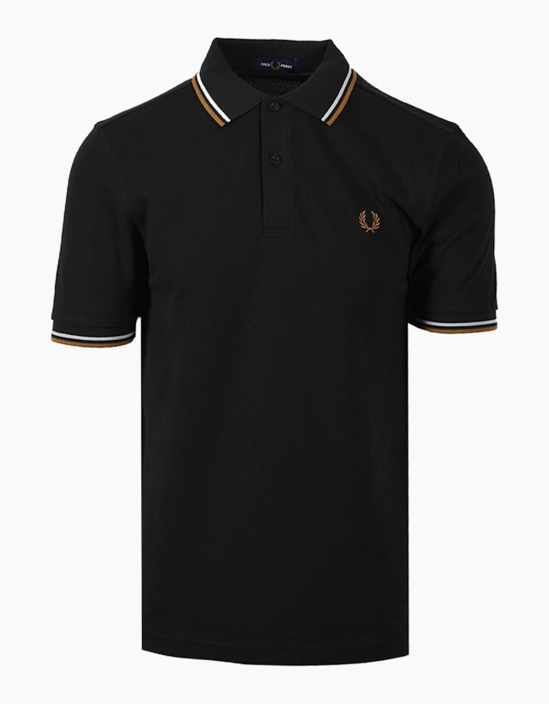 FRED PERRY TWIN TIPPED POLO NIGHT GREEN/ DUSKY BLUE/ DARK