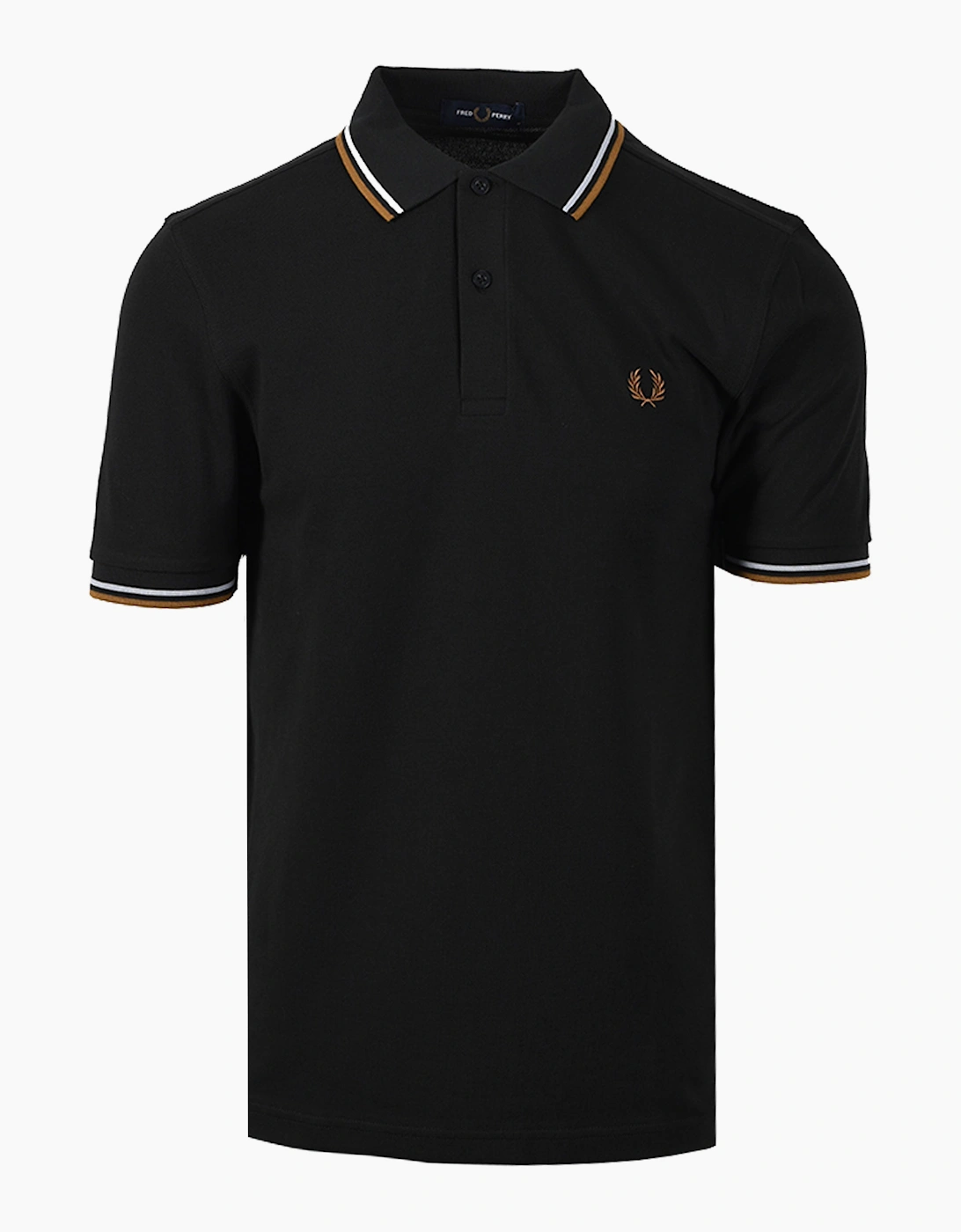 FRED PERRY TWIN TIPPED POLO NIGHT GREEN/ DUSKY BLUE/ DARK