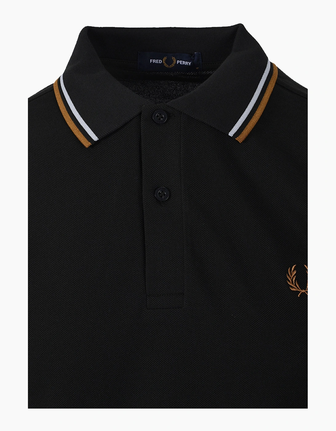 FRED PERRY TWIN TIPPED POLO NIGHT GREEN/ DUSKY BLUE/ DARK