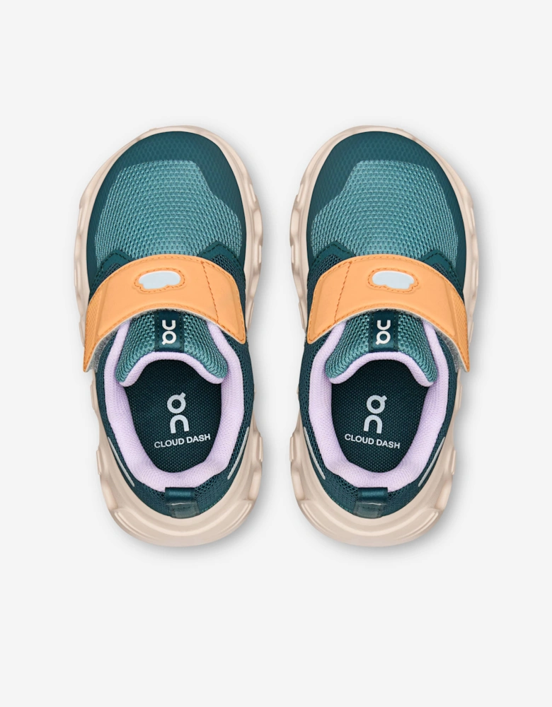 On Running Kids Cloud Dash Trainers in Green