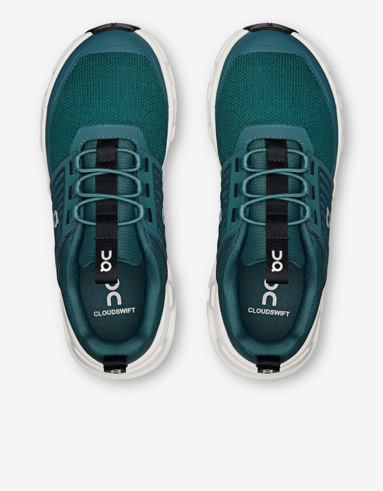 On Running Kids Cloudswift Trainers in Green