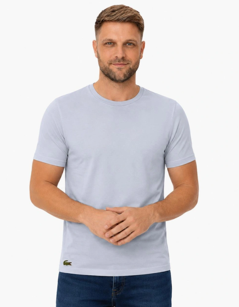 Lacoste 3 Pack Lounge Cotton T-Shirts White/Phoenix Blue/Abyss