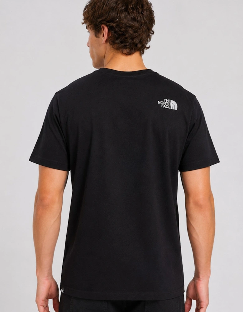 The North Face Mens Tee Reflective Grey Logo T-Shirt in Black