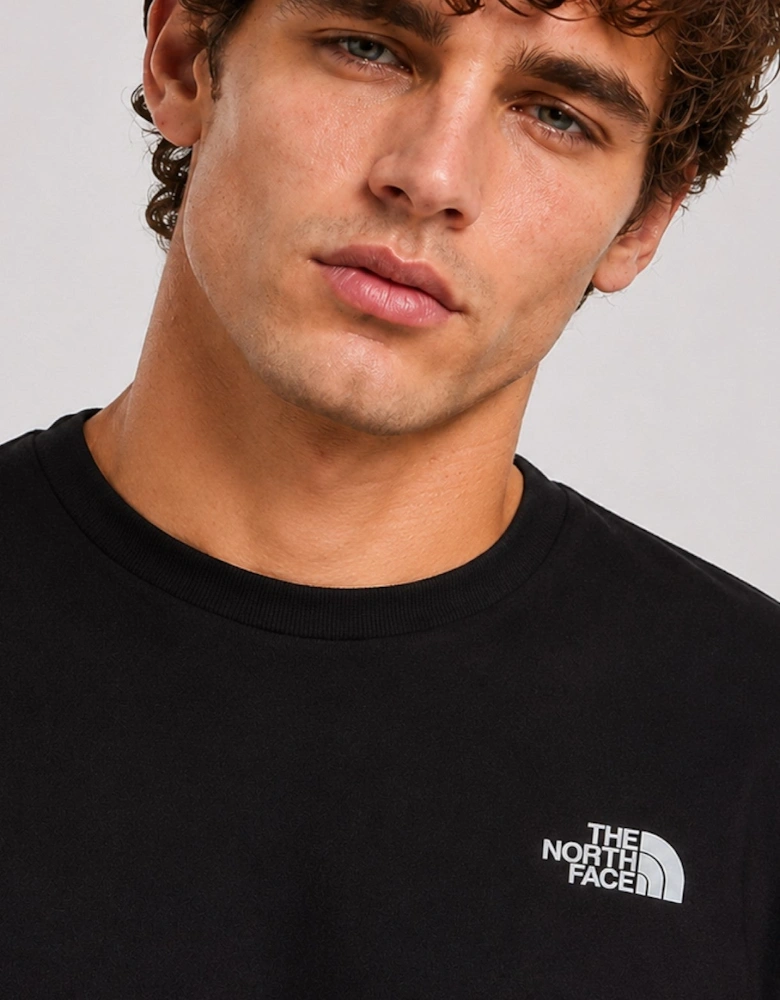 The North Face Mens Tee Reflective Grey Logo T-Shirt in Black