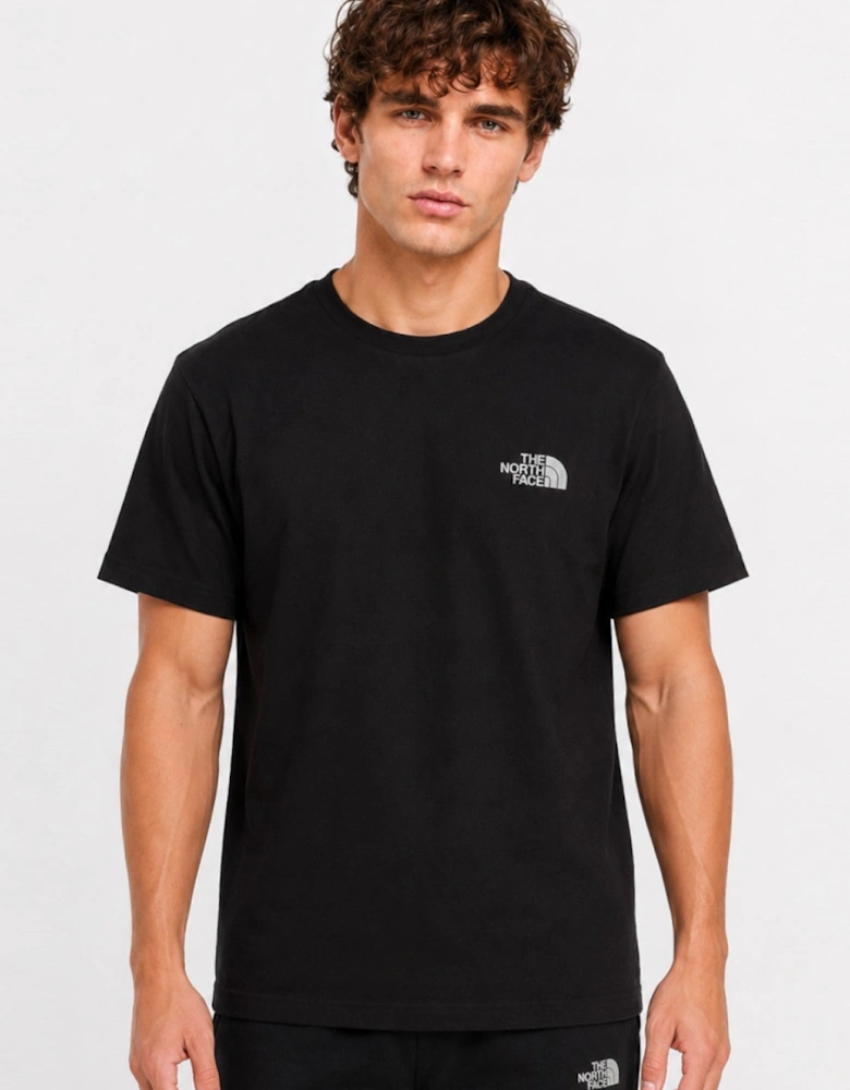 The North Face Mens Tee Reflective Grey Logo T-Shirt in Black