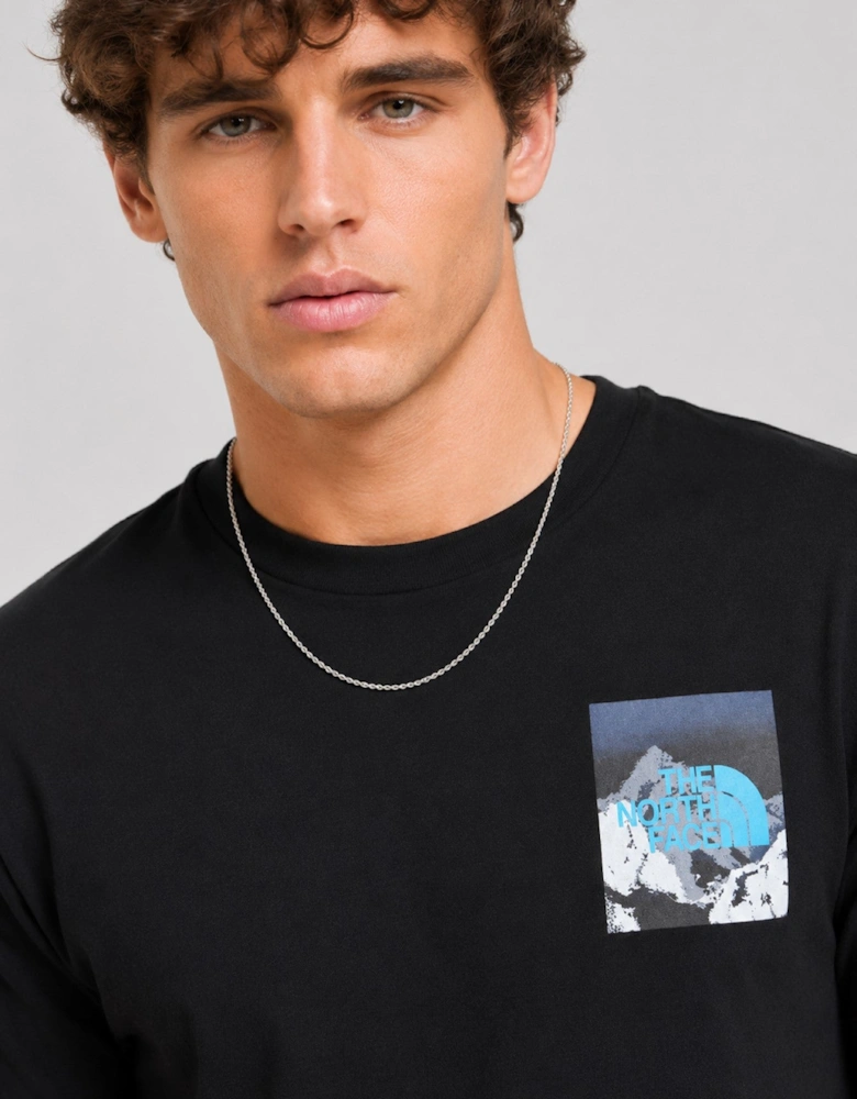The North Face Mens Energy Graphic Mountain Logo T-Shirt in Black