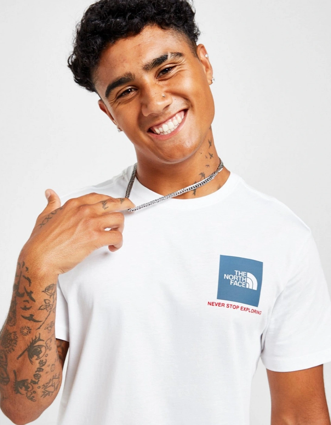 The North Face Mens SS Fine Box T-Shirt in White
