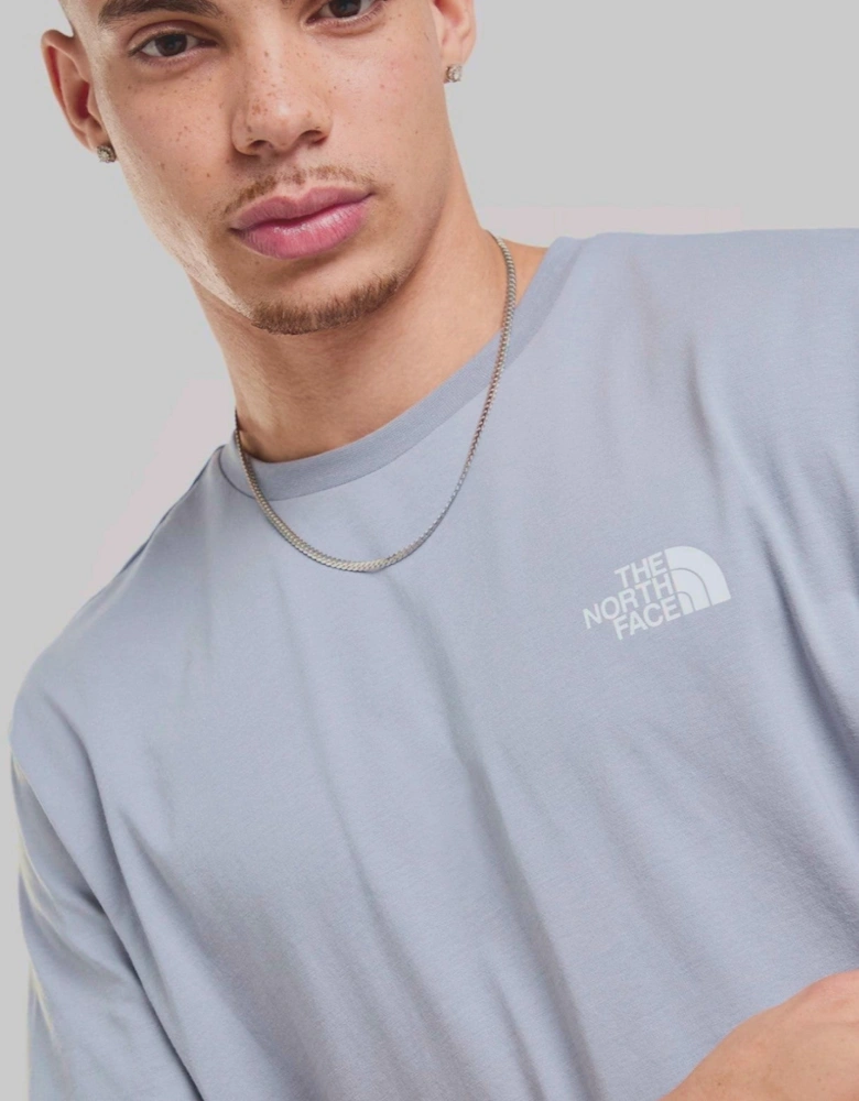 The North Face Mens Globe Reload Relaxed Crew Neck T-Shirt in Cool Grey