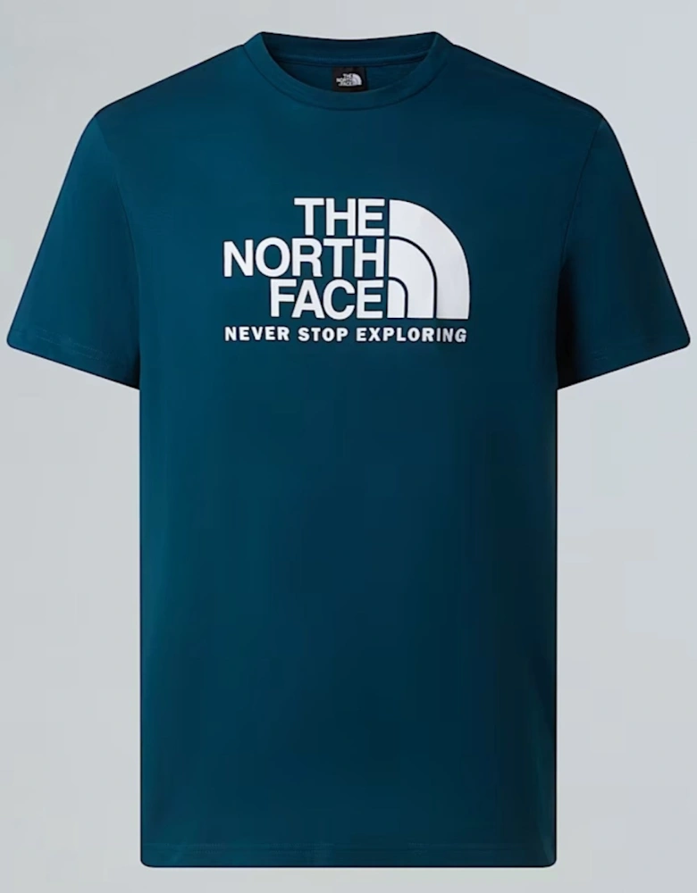 The North Face Mens M New Peak SS T-shirt in Midnight Petrol