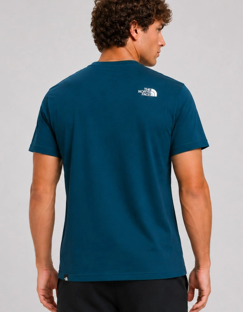 The North Face Mens M New Peak SS T-shirt in Midnight Petrol
