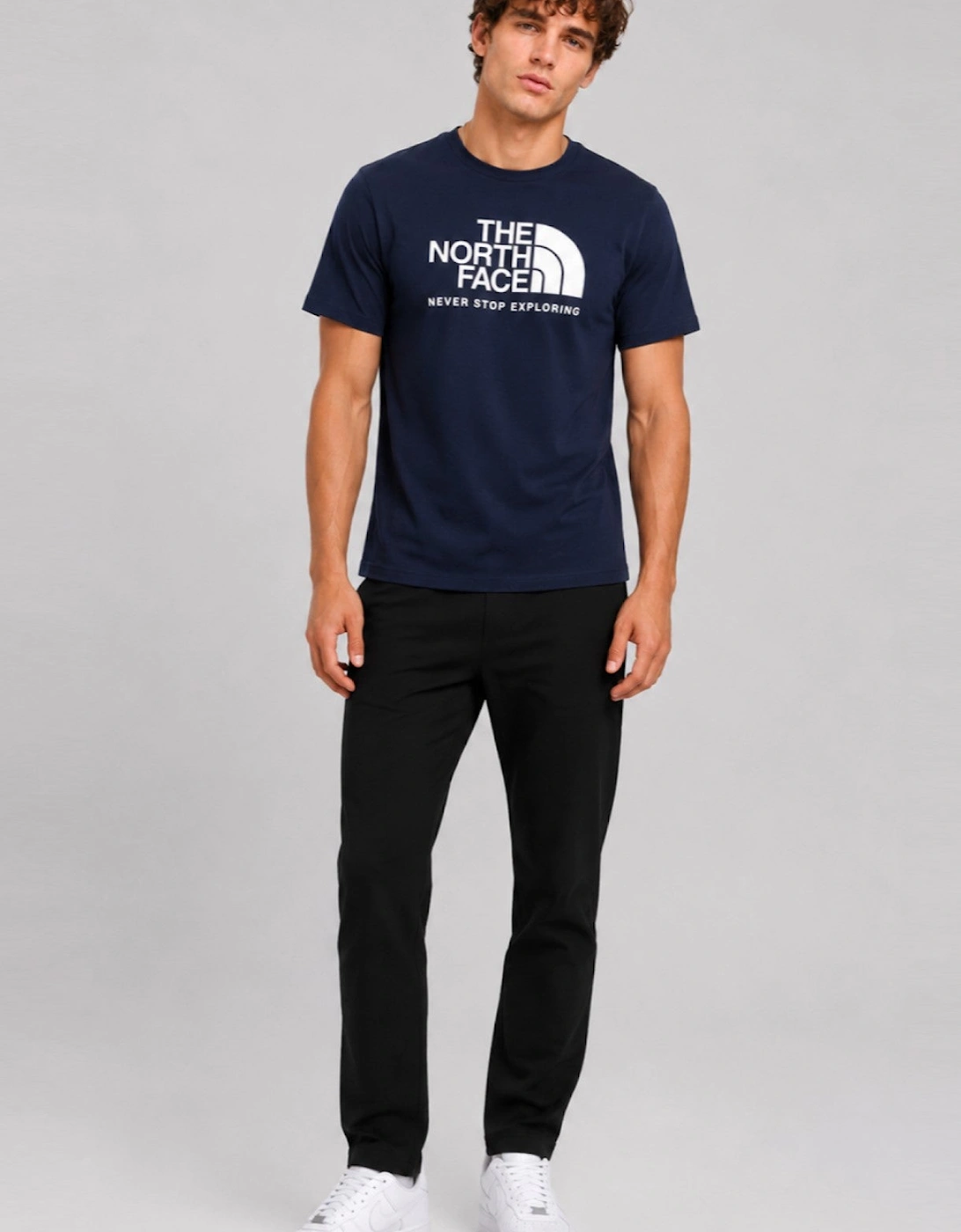 The North Face Mens M New Peak SS T-shirt in Summit Navy