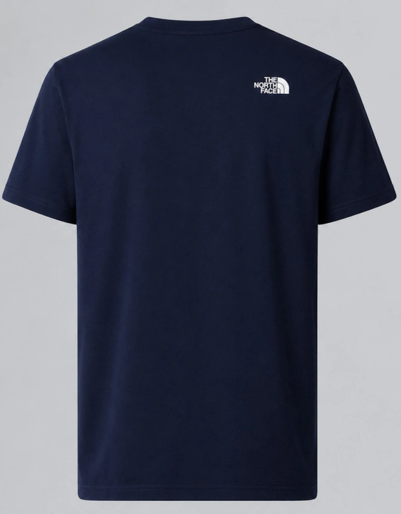 The North Face Mens M New Peak SS T-shirt in Summit Navy
