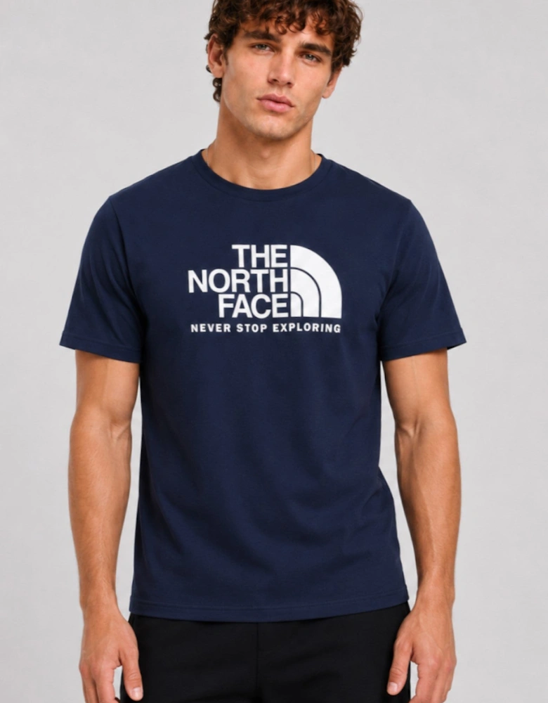 The North Face Mens M New Peak SS T-shirt in Summit Navy
