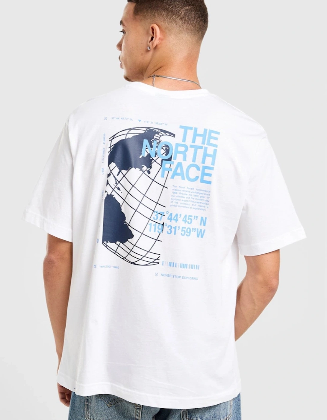 The North Face Mens Globe Reload Relaxed Crew Neck T-Shirt in White