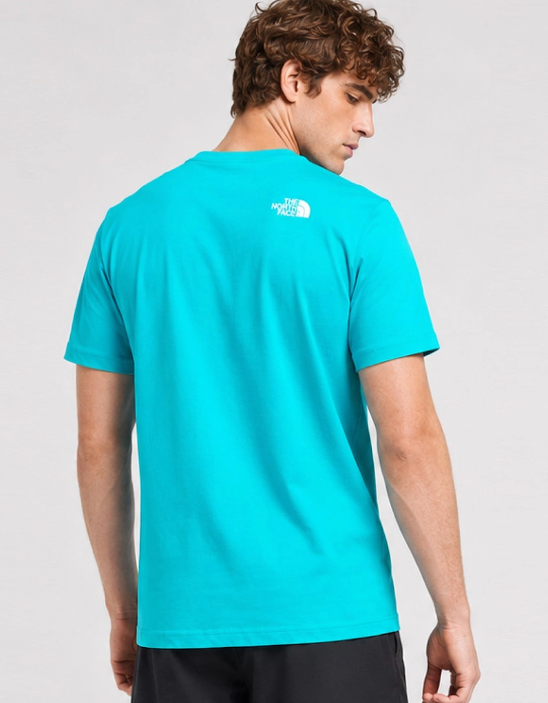 The North Face Mens M Small Box SS T-Shirt in Galactic Blue