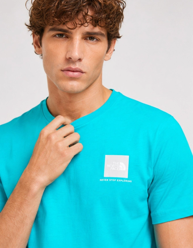 The North Face Mens M Small Box SS T-Shirt in Galactic Blue