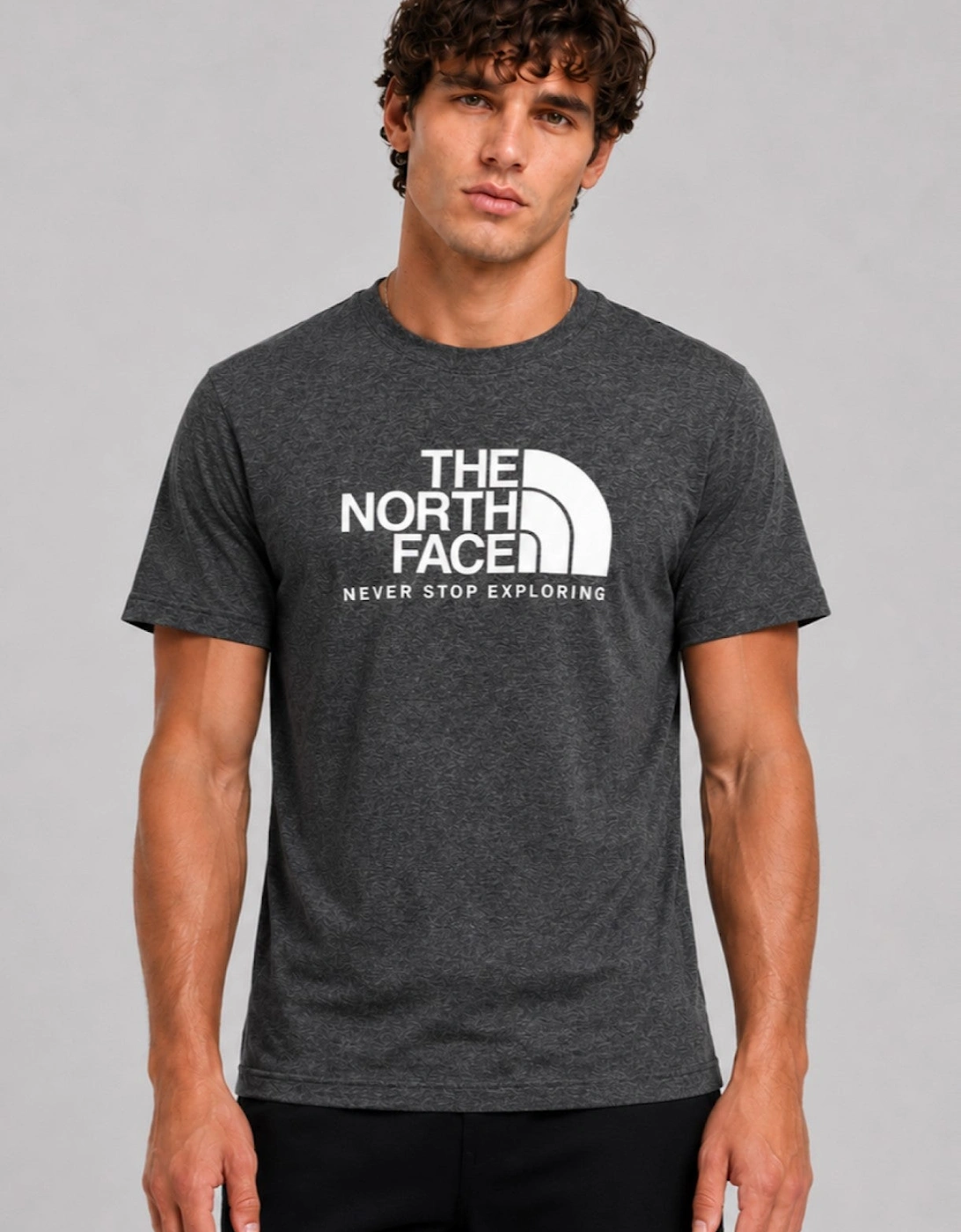 The North Face Mens M New Peak SS T-shirt in Grey
