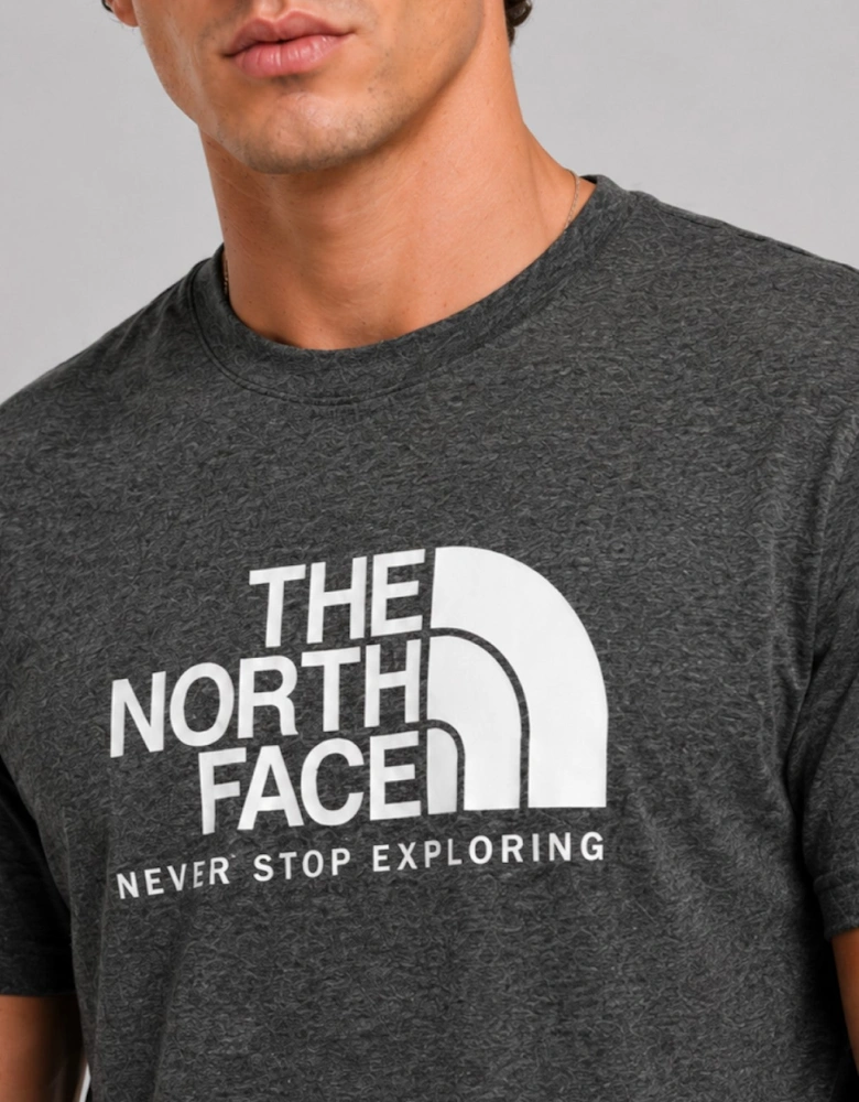 The North Face Mens M New Peak SS T-shirt in Grey