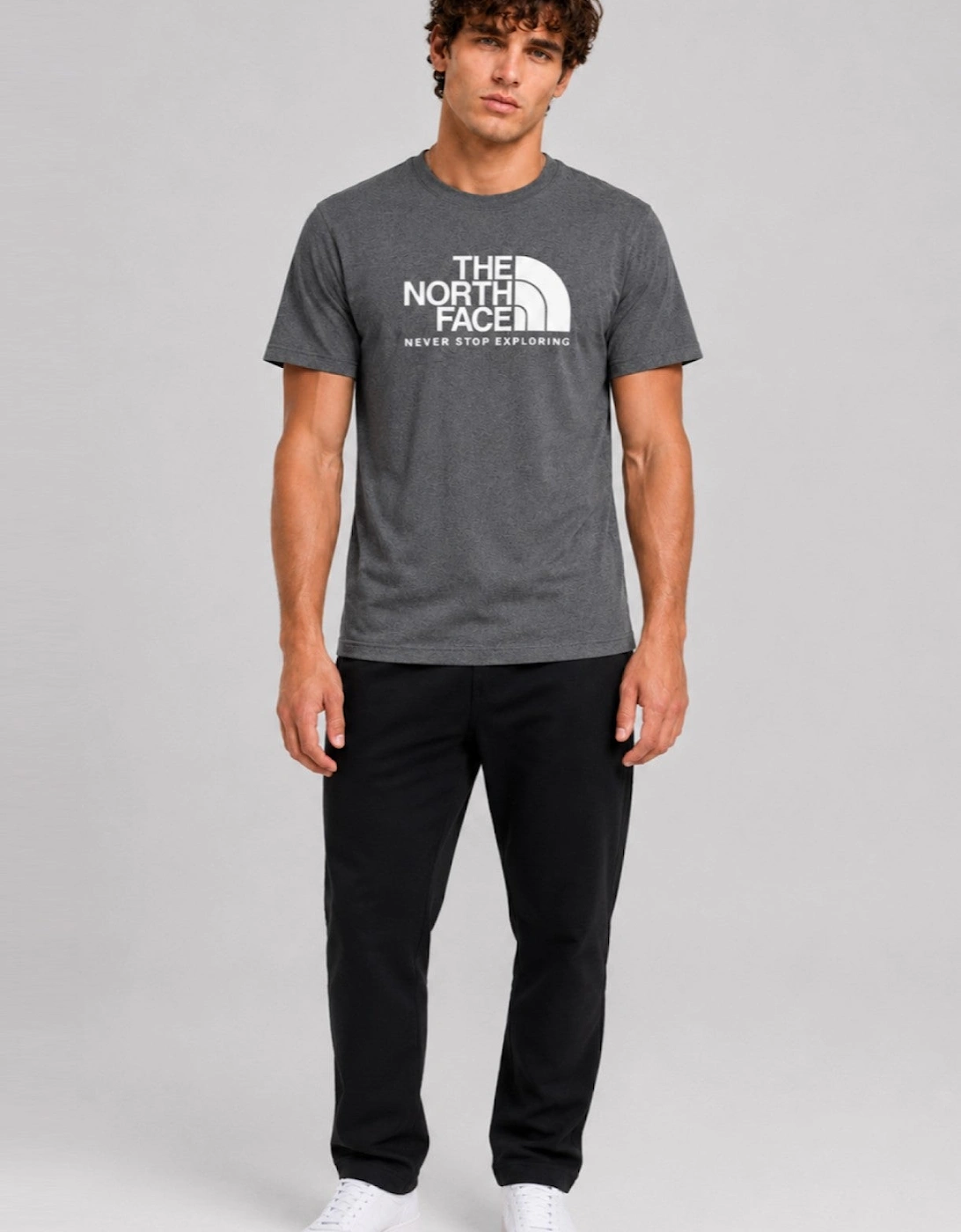 The North Face Mens M New Peak SS T-shirt in Grey