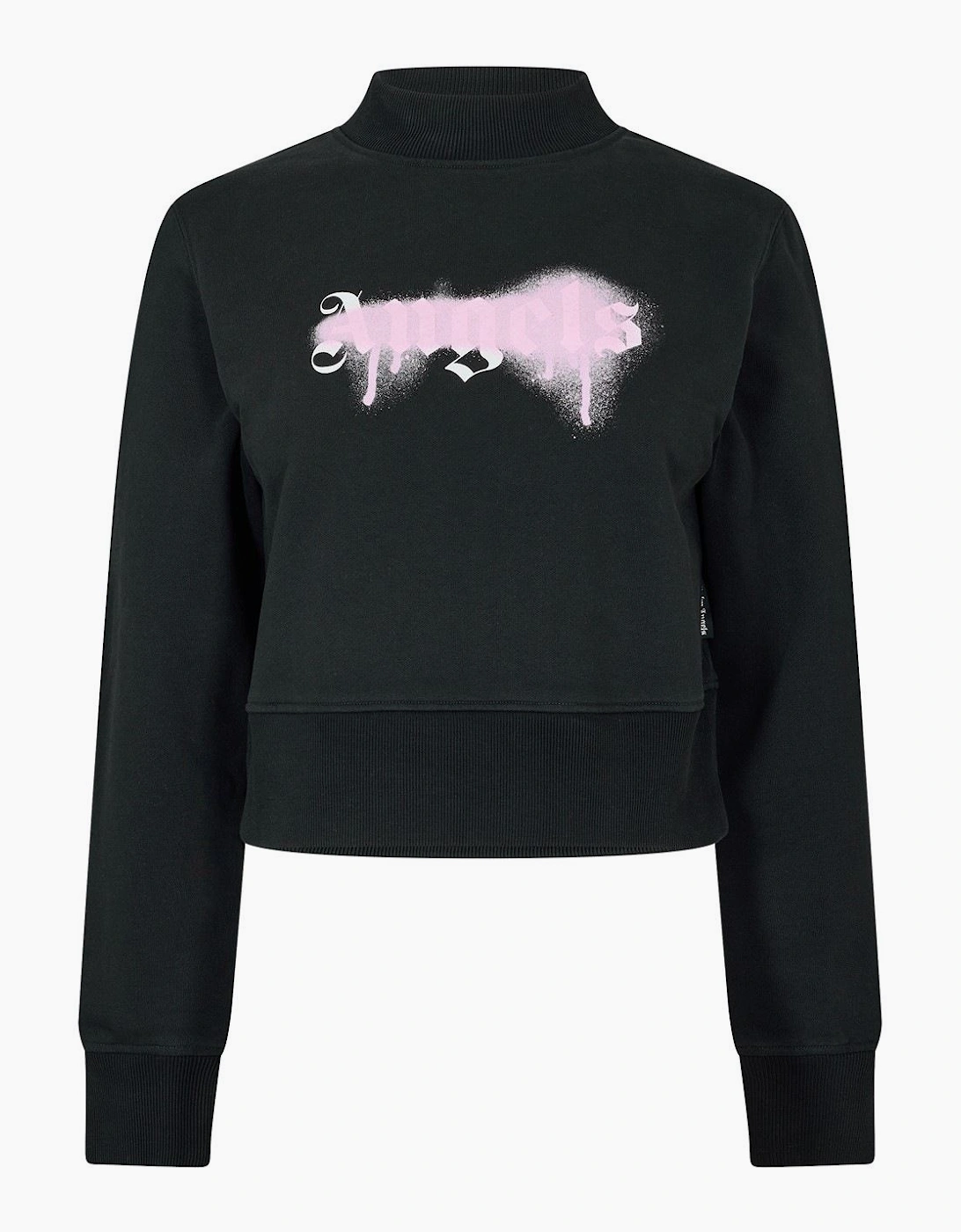 Palm Angels Women's Black/Multi Crew Sweatshirt - Size 16