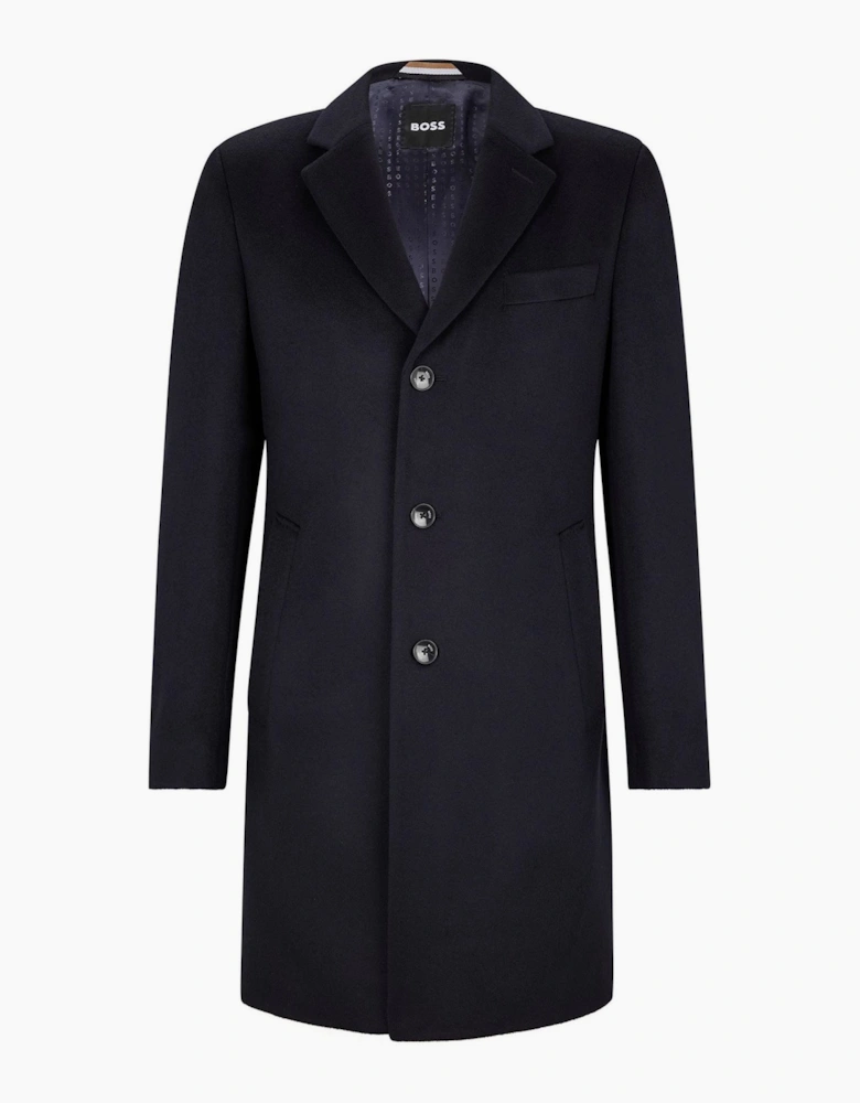 Hyde Solid Patterned Notch Collar Over Coat