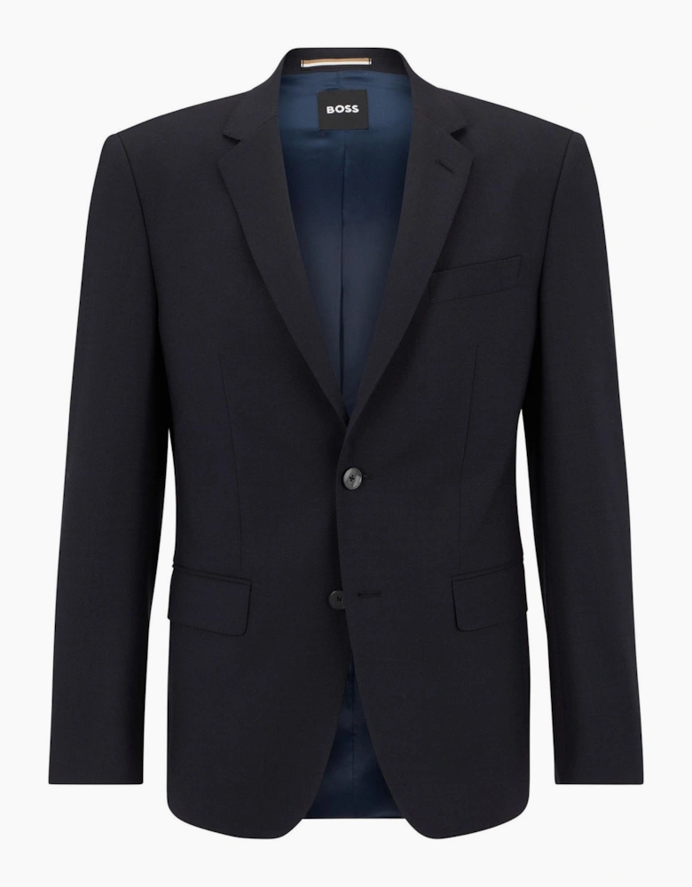 Solid Patterned Notch Collared Blazer with Flap and Chest Pocket
