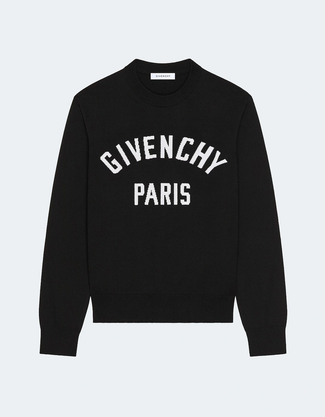 Couture Seam Crewneck Sweater Black