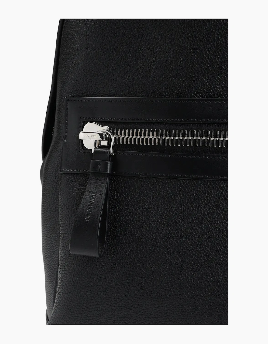 Soft Grain Leather Bucklet Backpack Black