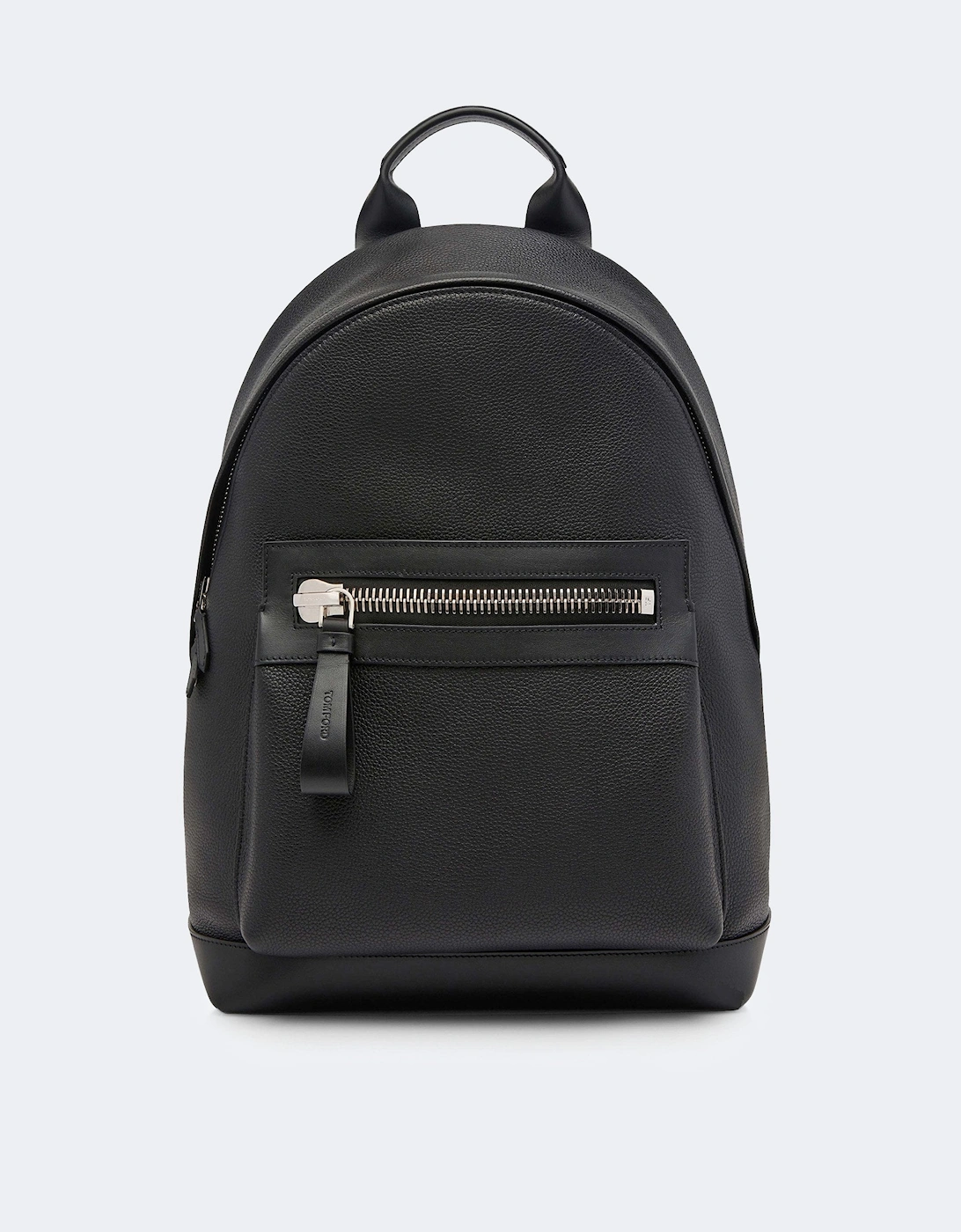 Soft Grain Leather Bucklet Backpack Black