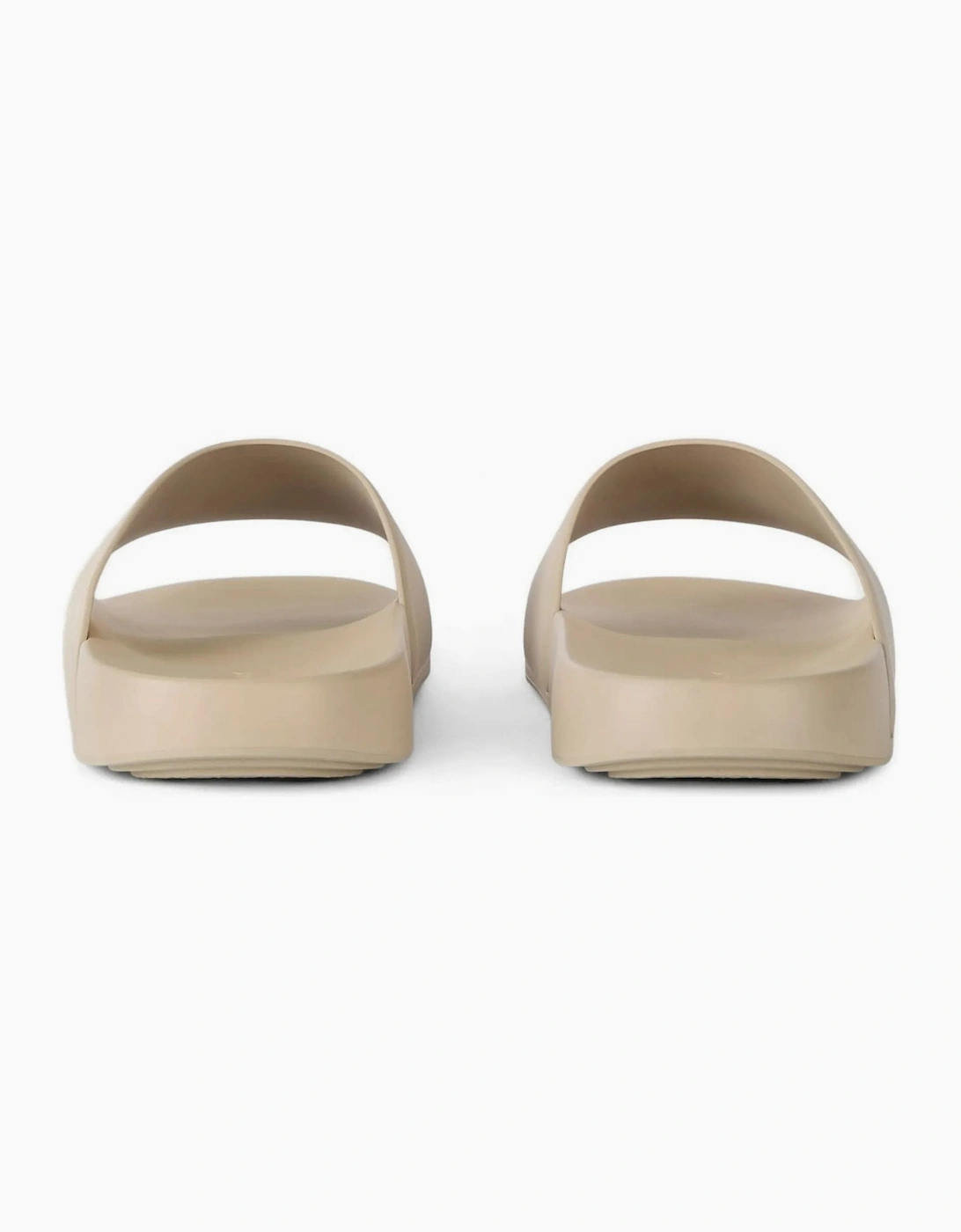 Label Slide Sandal Beige