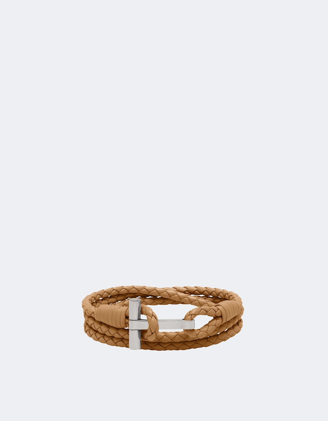 Braided Leather Bracelet Tan